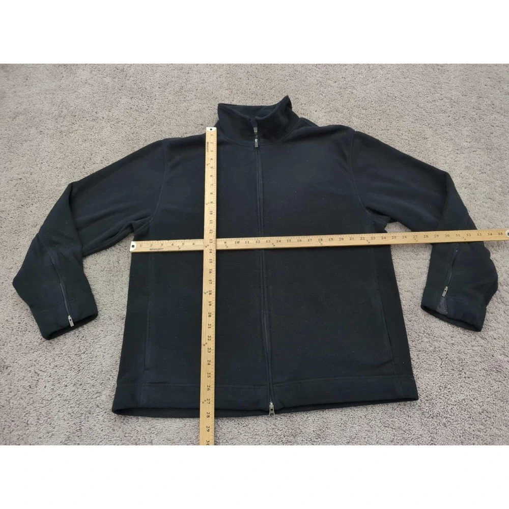 Banana Republic Jacket Mens XL Black Long Sleeve Full Zip Fleece Casual‎